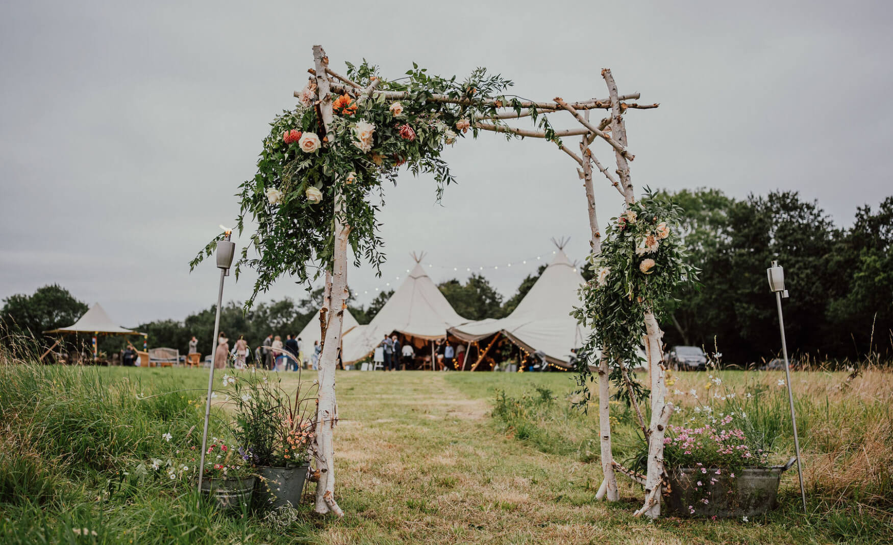 Outdoor wedding setting